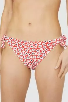 Низ бикини с завязками по бокам и цветочным принтом Debenhams, красный