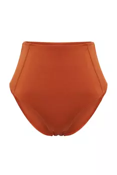 Низ бикини с завышенной талией цвета корицы Trendyol, коричневый