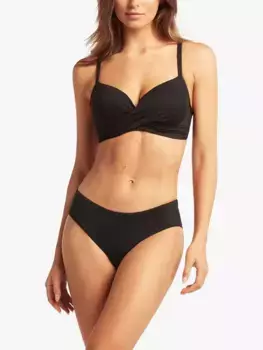 Низ бикини Sea Level Swim Mid Rise Pant Bikini, черный