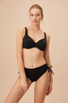 Низ бикини со сборками сбоку SUWEN, черный