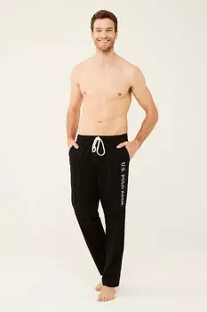 Низ пижамы с логотипом и галстуком U S Polo Assn , черный