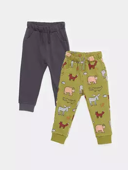 Низ спортивного костюма для мальчика с эластичной резинкой на талии, 2 шт. LCW Baby