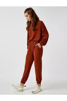 Низ спортивного костюма с карманами Koton, коричневый