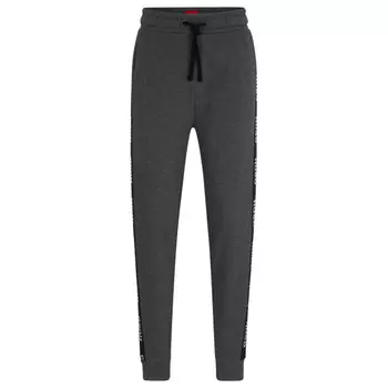 Низ спортивного костюма с манжетами и тесьмой с логотипом. Hugo, цвет Light Grey