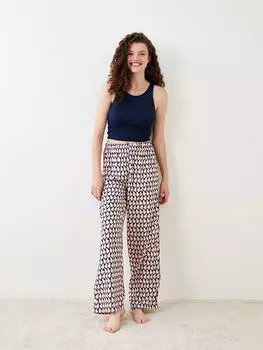 Низ женской пижамы из вискозы с эластичным поясом и узором LCW Dream