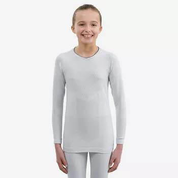 Нижнее белье для беговых лыж, рубашка детская с длинным рукавом - XC S 500 черная INOVIK, цвет blau