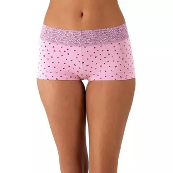 Нижнее белье для мальчиков из хлопка Maidenform Dream с кружевной отделкой 40859, цвет Heart Lilac Print