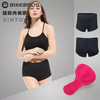 Нижнее белье для велоспорта BIKEBROS, шорты для велоспорта, джерси с силиконовой подушкой, дышащие, быстросохнущие, женские, черные, для горного велосипеда
