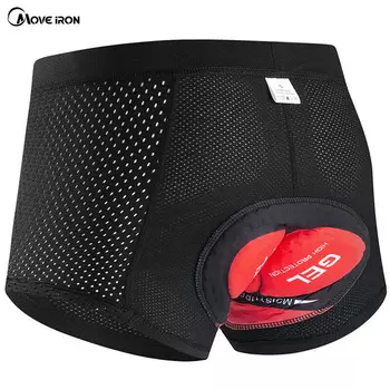 Нижнее белье для велоспорта Move Iron, шорты, силиконовая подушка, дышащие штаны для горного велосипеда, шоссейного велосипеда, подушка для сиденья, велосипедное оборудование, код XL