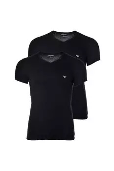 Нижнее белье, Домашняя футболка с логотипом - 2 шт D Emporio Armani, черный
