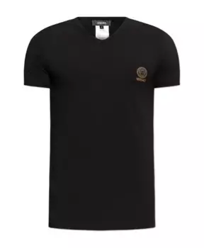 Нижнее белье-футболка с v-образным вырезом Versace, черный