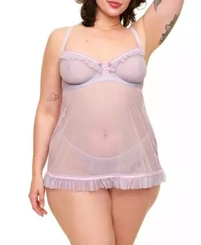 Нижнее белье размера плюс Tayla Babydoll Adore Me, фиолетовый