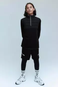 Нижнее белье, спортивная рубашка с набивкой H&M, черный