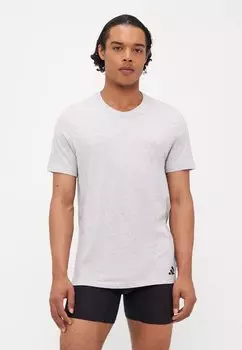 Нижняя футболка CREW NECK 3 PACK Adidas Sportswear, цвет White/Mottled Light Grey/Black