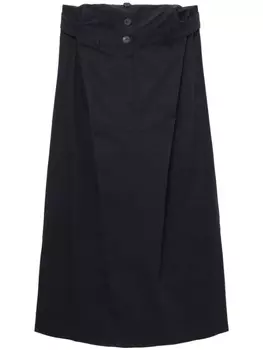 Низкая классическая юбка макси со вставками Low Classic, синий