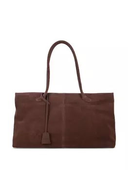 Низкая классическая замшевая сумка-тоут Low Classic, коричневый