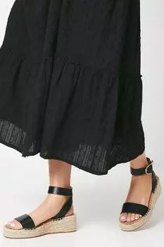 Низкие эспадрильи Karis с пряжками на танкетке Oasis, черный