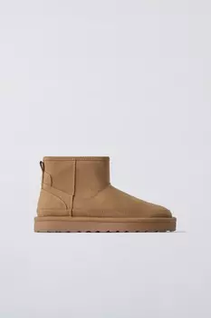 Низкие ботинки ZARA, коричневый