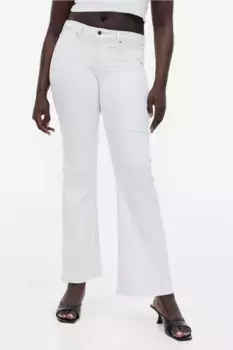 Низкие джинсы bootcut H&M, белый