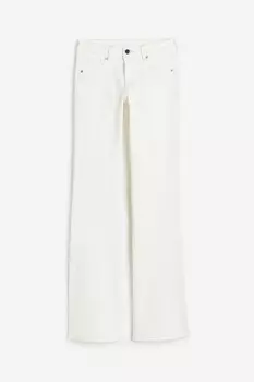 Низкие джинсы Bootcut H&M, белый