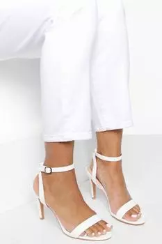 Низкие едва заметные каблуки boohoo, белый