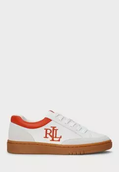 Низкие кеды HAILEY VI LEATHER & SUEDE SNEAKER Lauren Ralph Lauren, белый