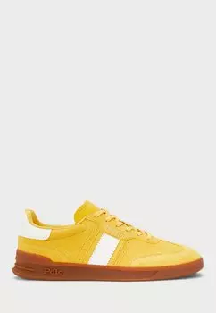 Низкие кеды HERITAGE AERA LEATHER-SUEDE SNEAKER Polo Ralph Lauren, желтый