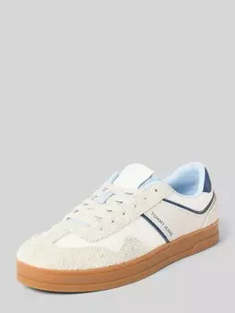 Низкие кеды из натуральной кожи Tommy Jeans, светло-голубой