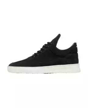 Низкие кеды из органической замши Filling Pieces, черный