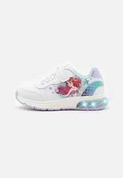 Низкие кеды Little Mermaid Ariel Spaceclub Girl Lights Geox, цвет white/watersea