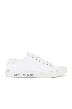 Низкие кеды Malibu Saint Laurent, цвет Optic White