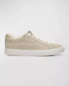 Низкие кеды на меху ягненка Brunello Cucinelli, цвет C9593 Beige
