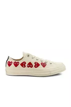 Низкие кеды с эмблемой Comme Des Garcons Play, кремовый