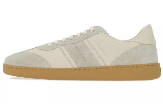 Низкие кеды с тисненым логотипом Ferragamo