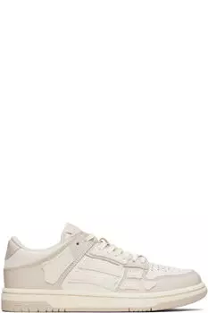 Низкие кеды Skel-Top бежевого и белого цвета AMIRI