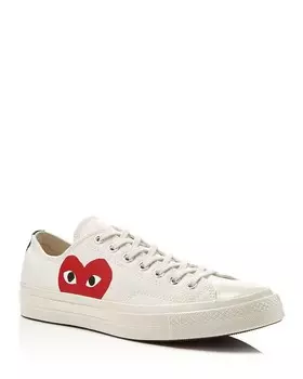 Низкие кеды унисекс Comme Des Garcons PLAY x Converse Chuck Taylor на шнуровке, коричневый/бежевый
