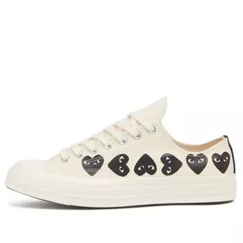 Низкие кеды X converse multi heart Comme Des Garons Play, бежевый