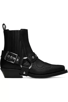 Низкие ковбойские челси Ganni, черный