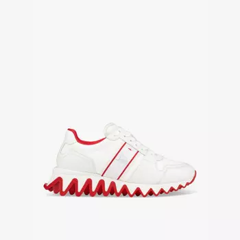Низкие кожаные кроссовки Nastroshark на толстой подошве Christian Louboutin, белый