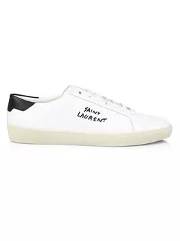 Низкие кожаные кроссовки Signa Saint Laurent, белый