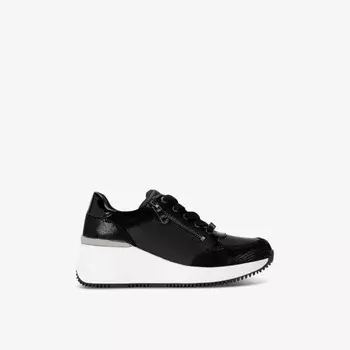 Низкие кожаные кроссовки Skyline на танкетке Carvela, черный