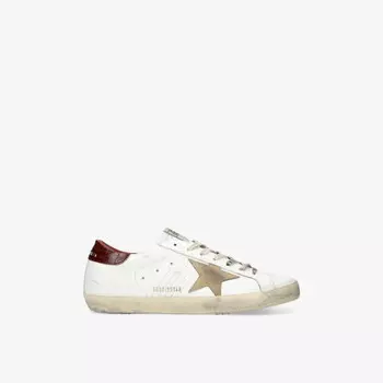 Низкие кожаные кроссовки Superstar Golden Goose, белый