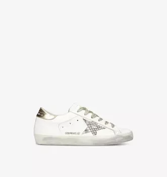 Низкие кожаные кроссовки Superstar с аппликацией в виде звезды Golden Goose, мультиколор