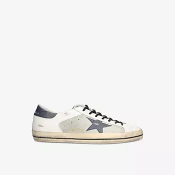 Низкие кожаные кроссовки Superstar с рисунком под ящерицу Golden Goose, белый