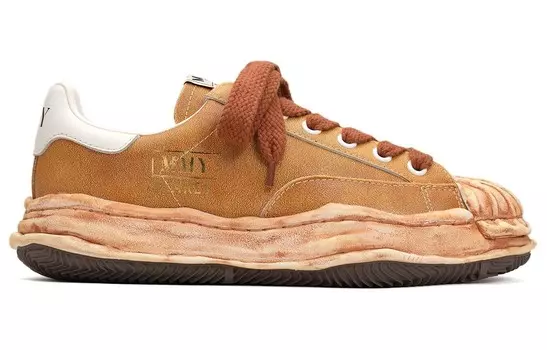 НИЗКИЕ КРОССОВКИ Maison MMY BLAKEY VINTAGE LTHR BLK Mihara Yasuhiro, белый