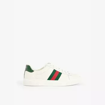 Низкие кроссовки Ace из кожи Gucci, белый