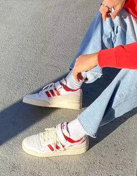 Низкие кроссовки adidas Originals Forum 84 белого и ярко-красного цветов