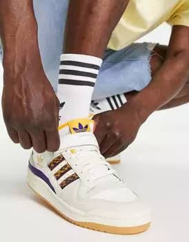 Низкие кроссовки adidas Originals Forum 84 в золотисто-фиолетовом цвете