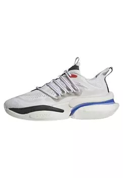 Низкие кроссовки ALPHABOOST V1 adidas Sportswear, ftwr белый/синий фьюжн/ярко-красный