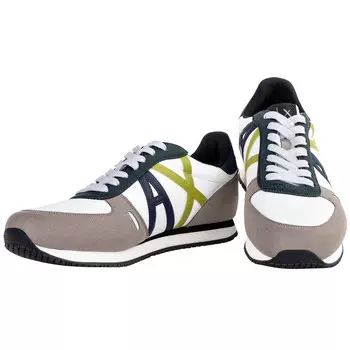 Низкие кроссовки Armani Exchange, цвет Wei/Hellgrn/Dunkelblau